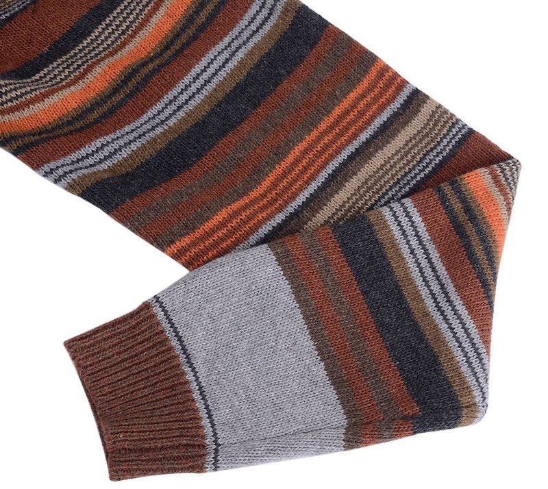 GOLDSTITCH Women's Open Front Knited Loose Crew Neck Fringe Sweater Outwear Beige L - Image 5